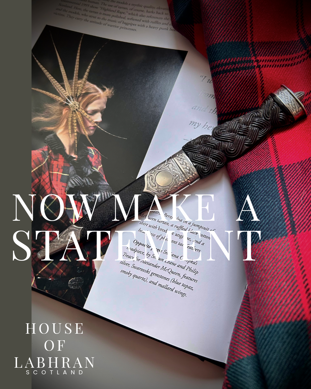 Vintage 1965 Celtic Knot Silver Sgian Dubh - Scottish Style